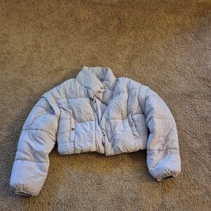 Forever 21 Light Purple CroppesnPuffer Jacket